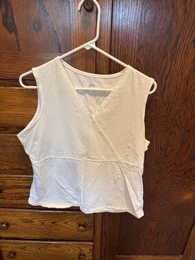 J. Jill White Sleeveless Wrap-Style Tank Top
